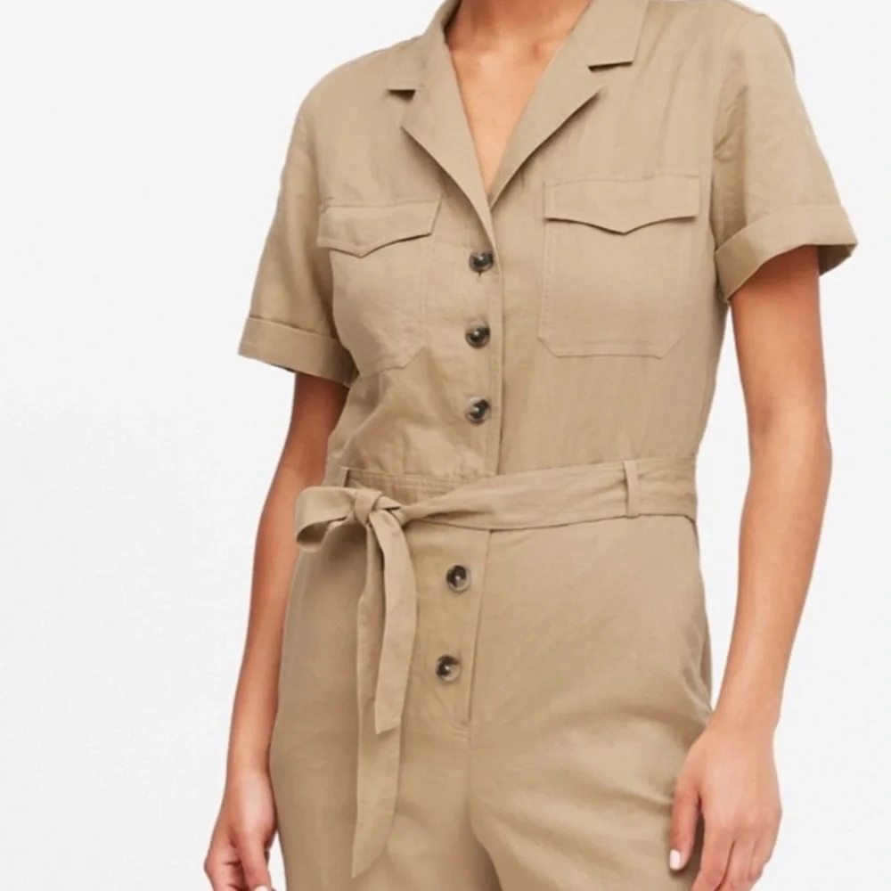 BANANA REPUBLIC Linen‎ Cotton Utility Jumpsuit